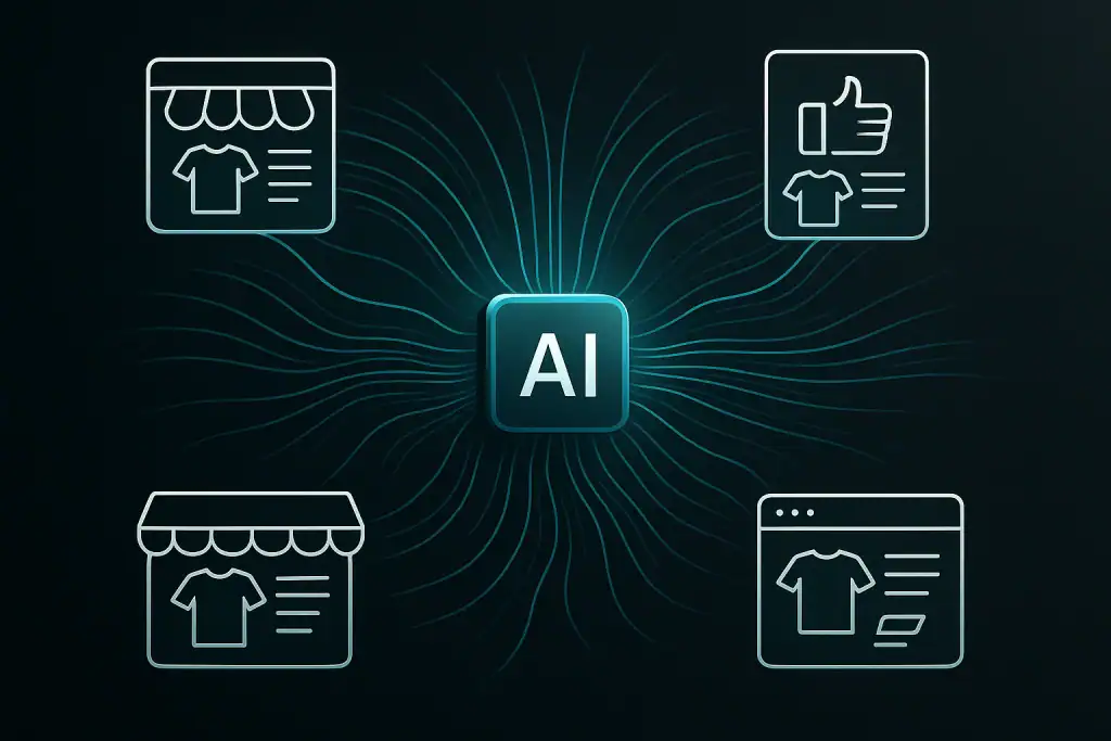 Optimizing e-commerce product content for multi-channel distribution with AI